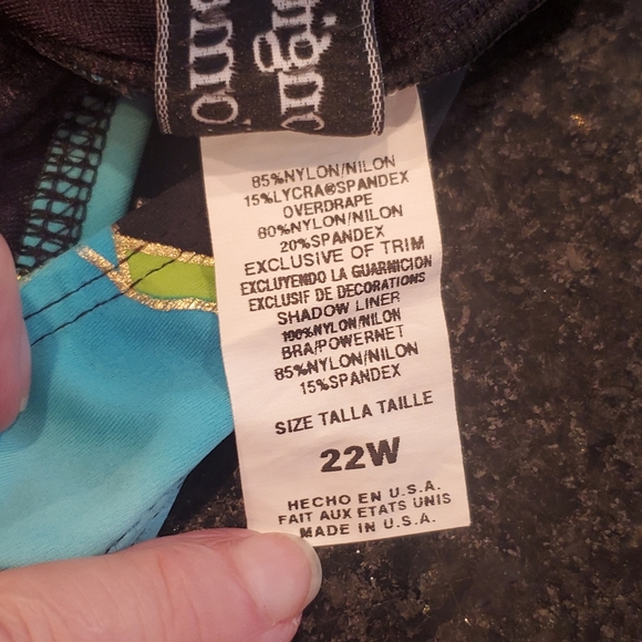 Longitude Womens 1 piece swimsuit 22W - Picture 9 of 10